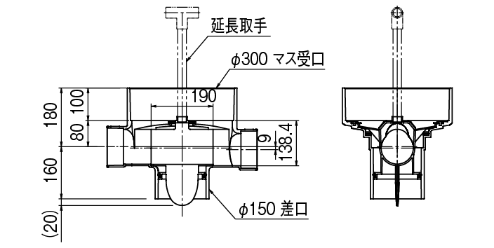 ESC-T VP 100×150P-300の図面2